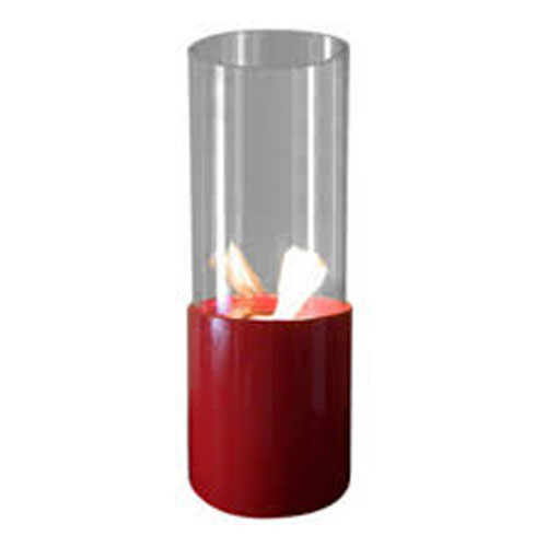 Nu-Flame Doppio Rouge Tabletop Glass Cylinder Fireplace Red