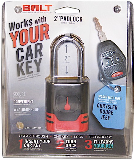 (CLAMSHELL)90-14 CHRYSLER/DODGE/JEEP VEHICLES PADLOCK