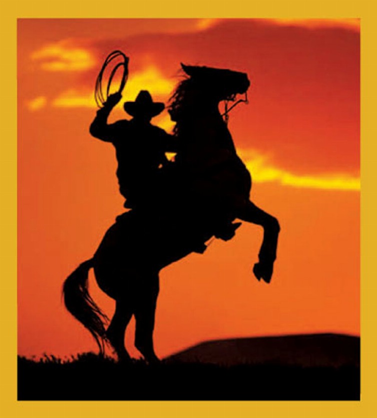 Cowboy Silhouette - Magnetic Bookmark