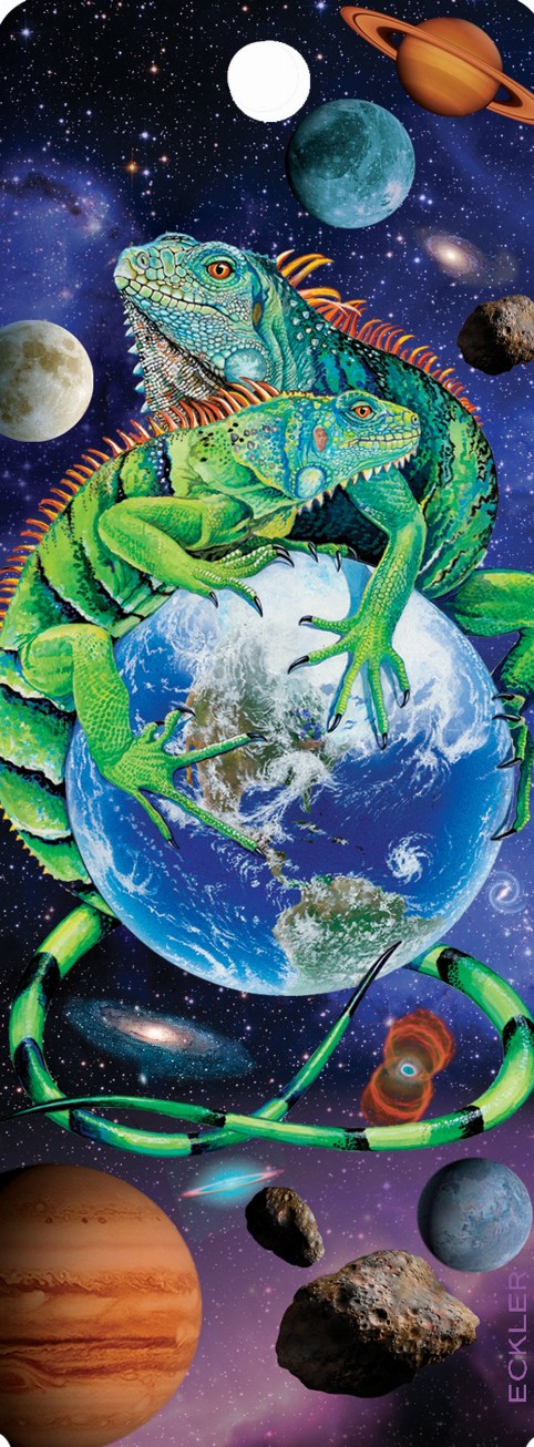 Iguana World - 3D Bookmark