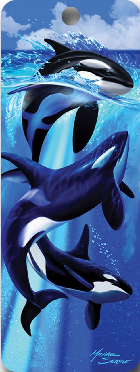Orcas - 3D Bookmark
