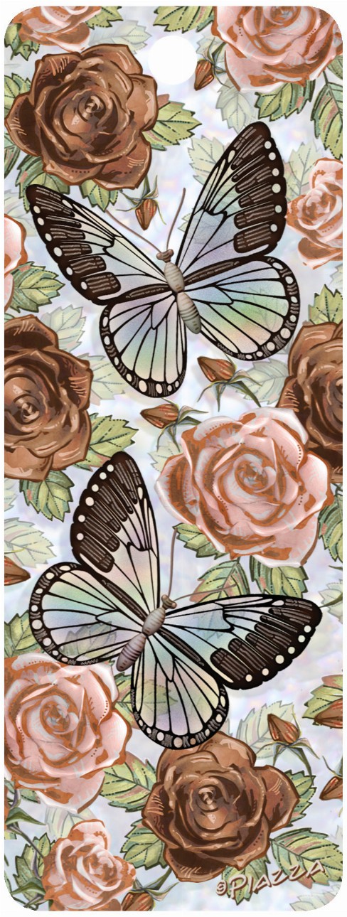 Roses and Butterflies - 3D Bookmark