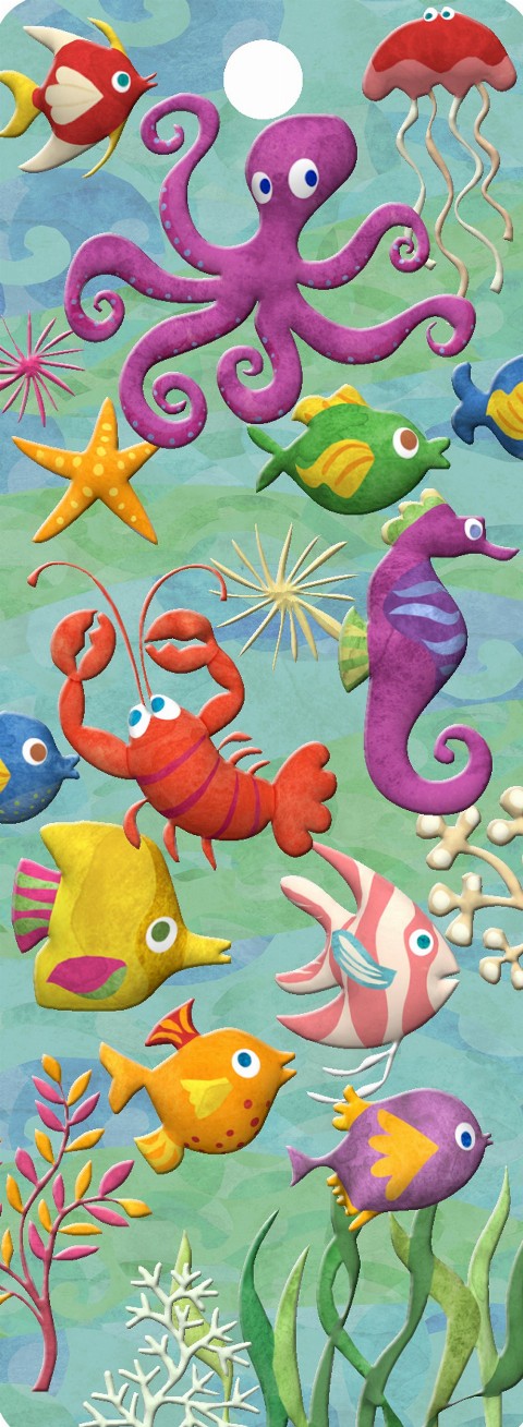Sea Creatures - 3D Bookmark