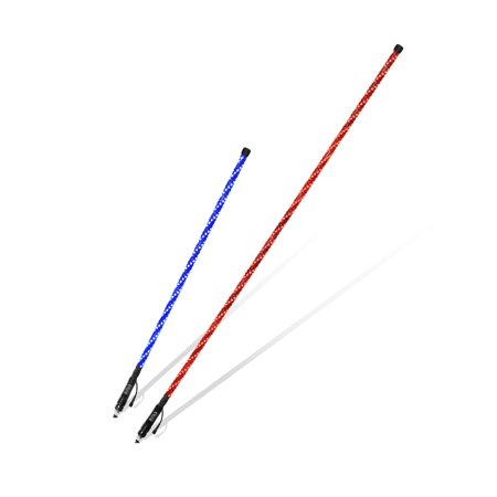 Boss Audio Systems WP6 Atv Whip Antenna - 72 Inch, 360 Degree Rgb (Red/Green/Blue)