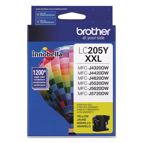 Brother Genuine Innobella LC205Y Super High Yield Yellow Ink Cartridge - Inkjet - Super High Yield - 1200 Pages - Yellow - 1 Eac