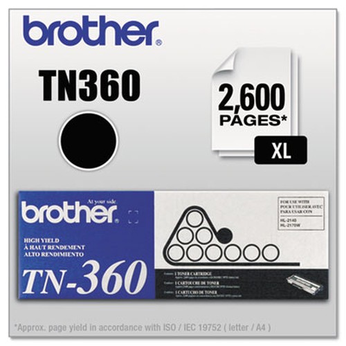 Brother TN360 Original Toner Cartridge - Laser - 2600 Pages - Black - 1 Each