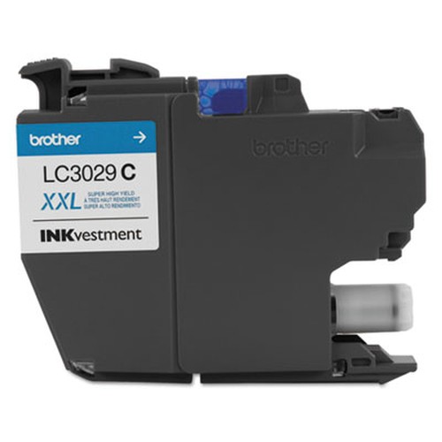 Brother Genuine LC3029C INKvestment Super High Yield Cyan Ink Cartridge - Inkjet - Super High Yield - Cyan