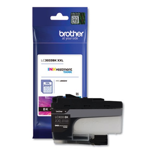 Brother Genuine LC3033BK Single Pack Super High-yield Black INKvestment Tank Ink Cartridge - Inkjet - Super High Yield - 3000 Pa