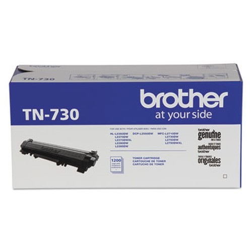 Brother Genuine TN-730 Toner Cartridge - Black - Laser - 1200 Pages - 1 Each