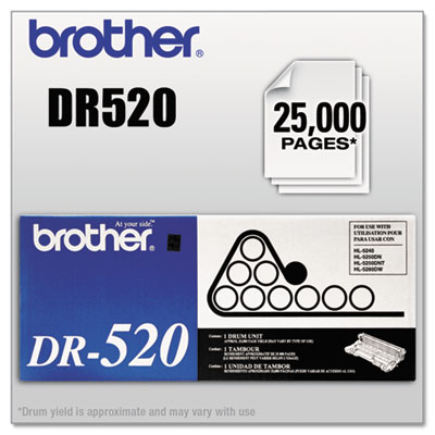 Brother DR520 Replacement Drum Unit - Laser Print Technology - 25000 - 1 Each