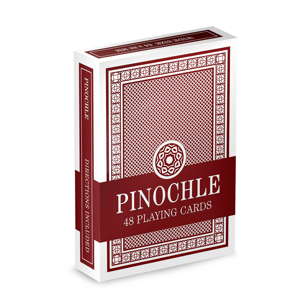 Single Red Deck Pinochle Playing Cards 