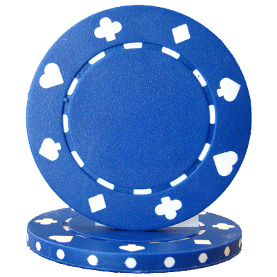 Blue 7.5 Gram Suited Poker Chip