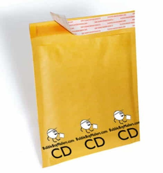 (250) CD BubbleBoy 6.5" x 8.5" Self-Sealable Bubble Mailers