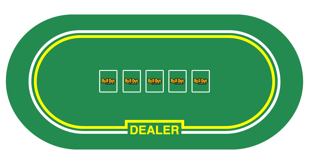 Rollout Gaming Poker w/ Dealer Table Top