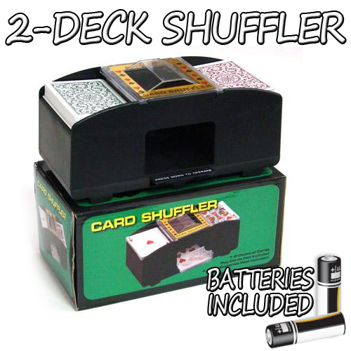 2 Deck Playing Card Shuffler w/ Batteries