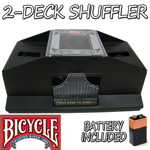 Bicycle 2-Deck Playing Card Shuffler w/ Batteries