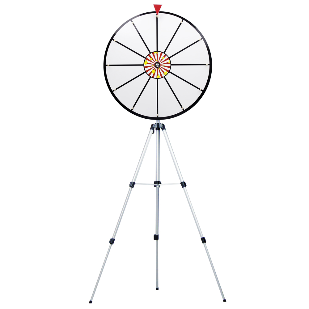 24" White Dry Erase Prize Wheel w/ Floor Stand