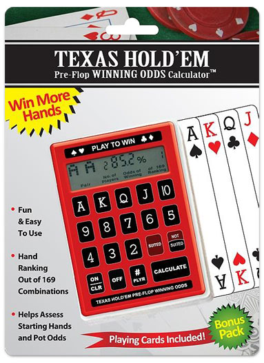 Texas Hold'Em Pre-Flop Odds Calculator w/Deck of Cards