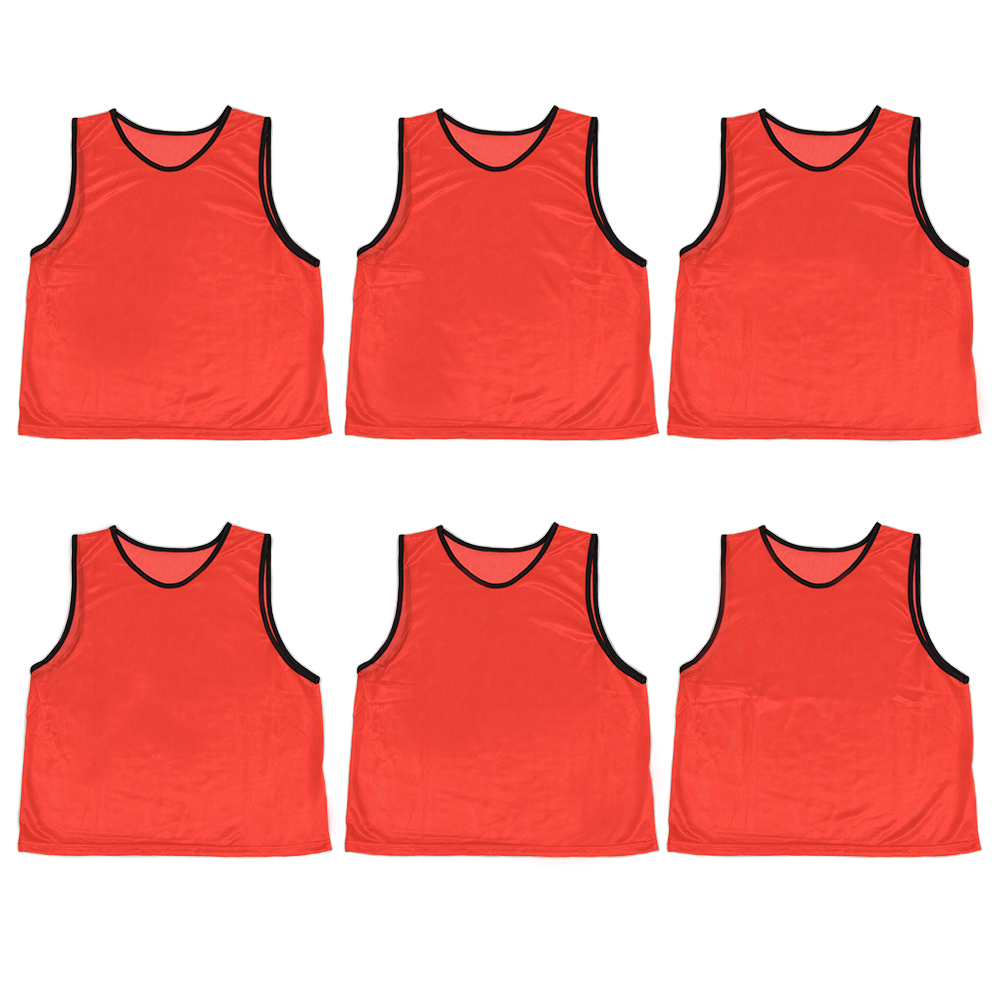 6-pack Adult Scrimmage Pinnies, Red