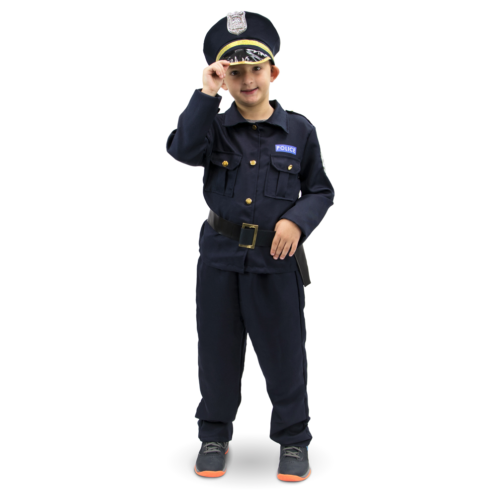 Plucky Police Officer Children's Costume, 3-4