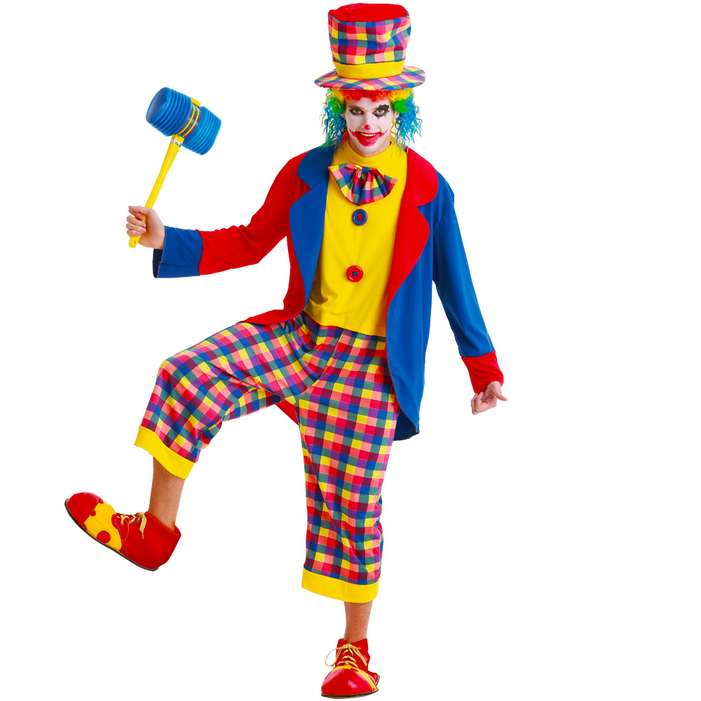 Creepy Clown Adult Costume, L