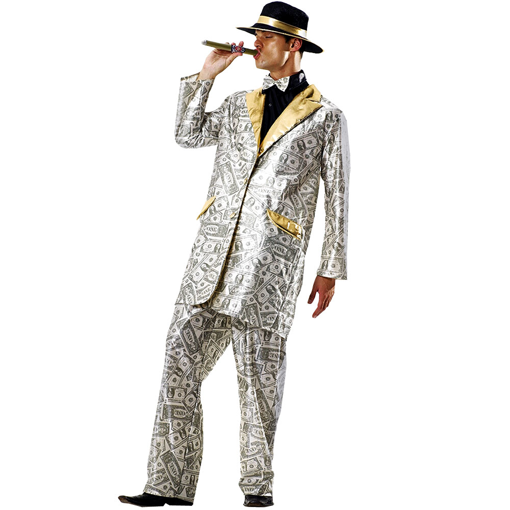 Men's Money Suit Halloween Costume, Medium