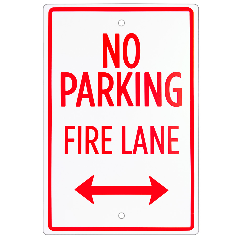 No Parking - Fire Lane Sign 18" x 12"