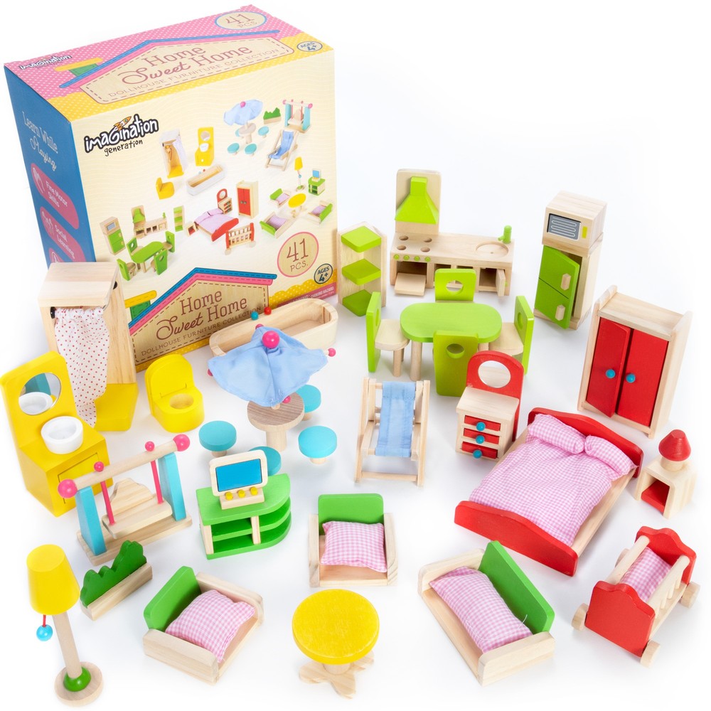 Home Sweet Home Dollhouse Furniture Collection, 41 pcs