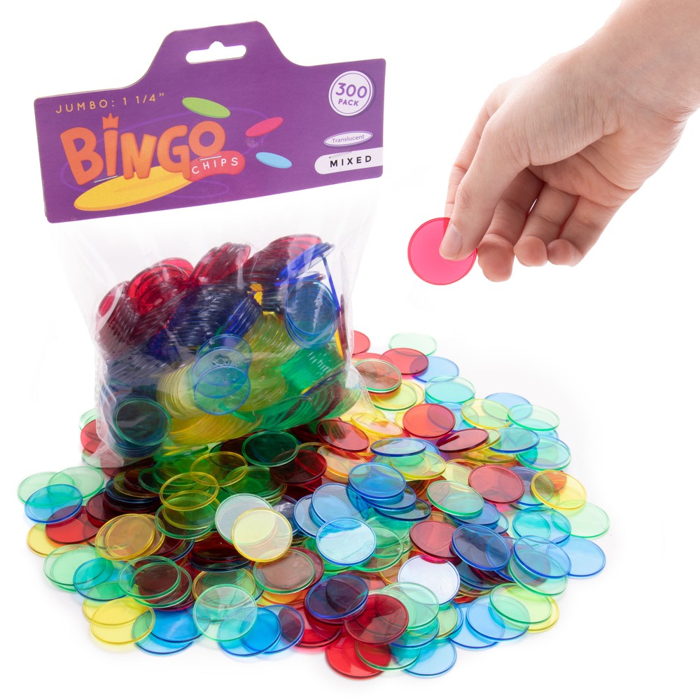 Jumbo 1.25" Bingo Chips, 300-pack