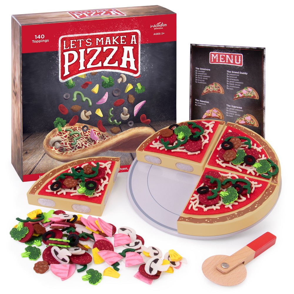 Let's Make a Pizza Playset with 140 Toppings