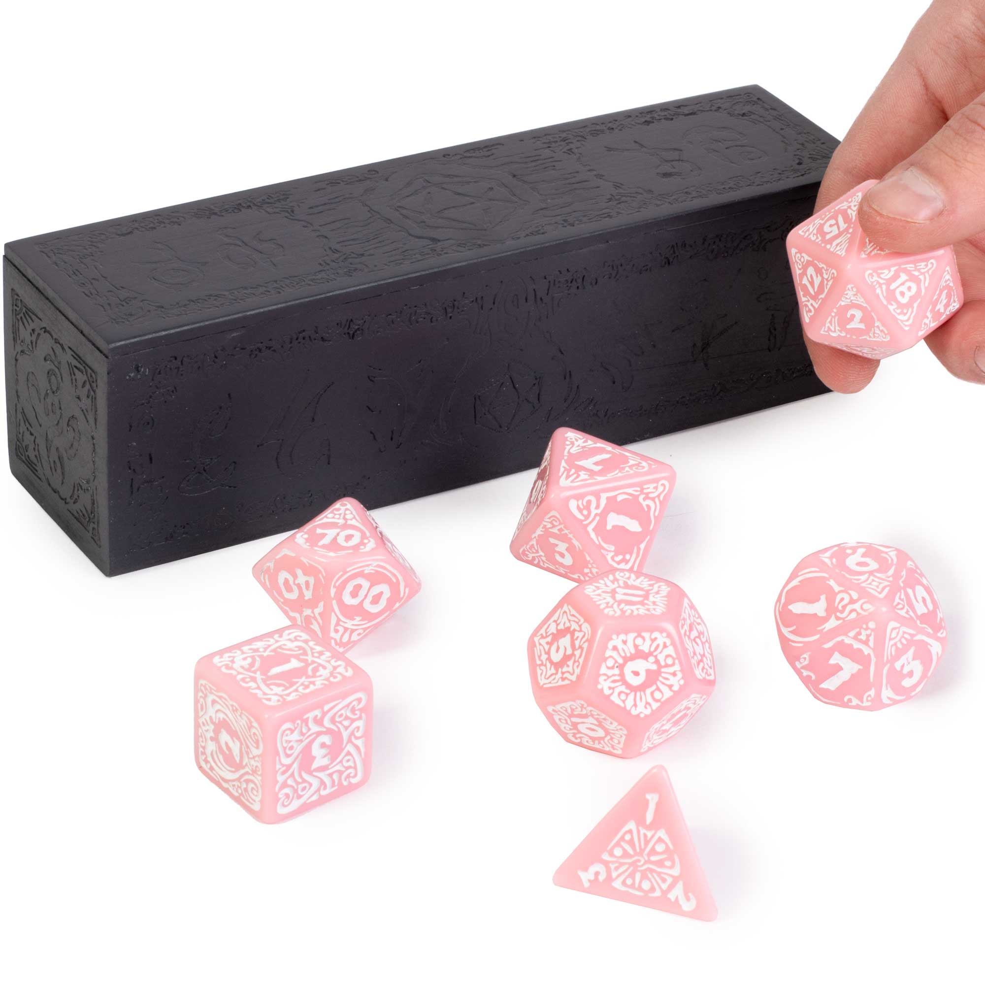 Titan Dice Calliope: Cherry Blossom with White