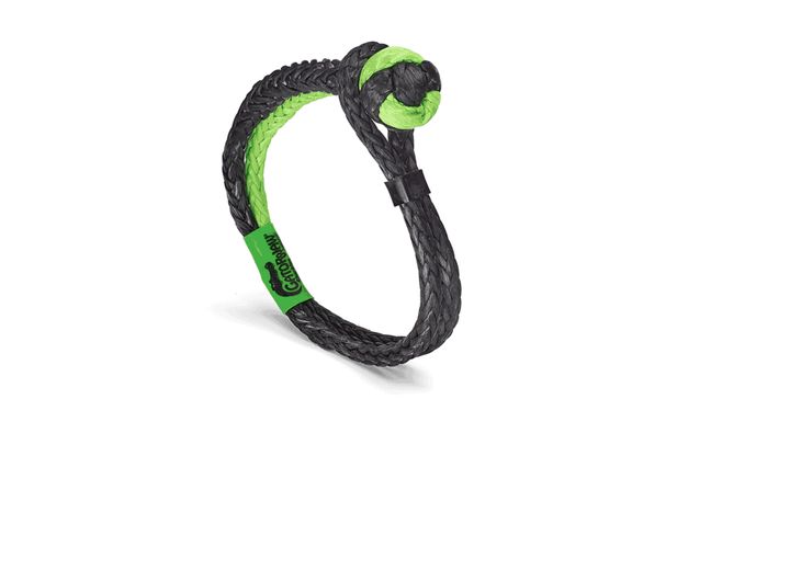 3/8IN GATOR-JAW NEXGEN PRO SYNTHETIC SHACKLE BREAKING STRENGTH 47,000 LBS. GREEN/BLACK