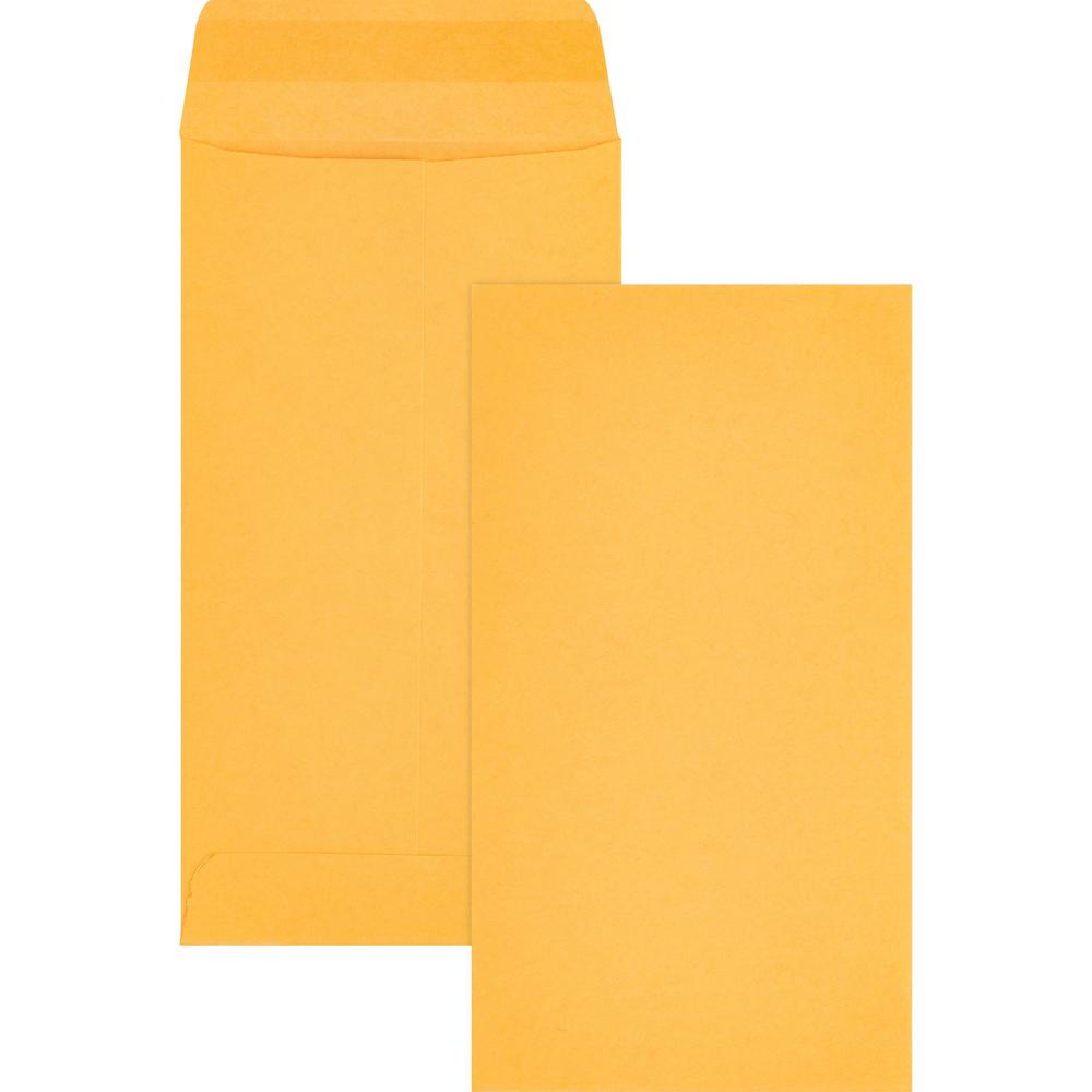 Business Source Little Coin No. 7 Kraft Envelopes - Coin - #7 - 3 1/2" Width x 6 1/2" Length - 28 lb - Gummed - Kraft - 500 / Bo