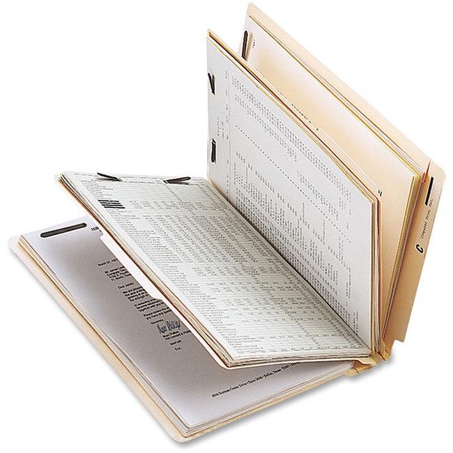 Business Source Letter Recycled Classification Folder - 8 1/2" x 11" - 2" Fastener Capacity - End Tab Location - 2 Divider(s) - 