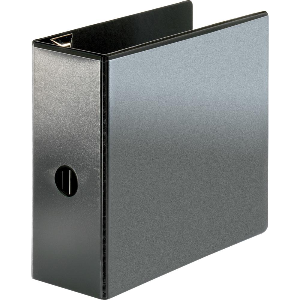 Business Source Locking D-Ring View Binder - 5" Binder Capacity - Letter - 8 1/2" x 11" Sheet Size - 925 Sheet Capacity - D-Ring