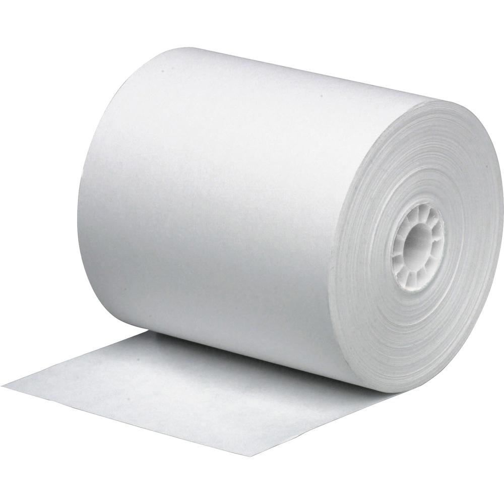 Business Source 1-Ply Adding Machine Rolls - 3" x 165 ft - 50 / Carton - Lint-free, End of Paper Indicator, Single Ply