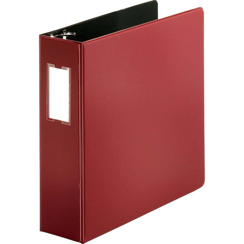 Business Source Slanted D-ring Binders - 3" Binder Capacity - 3 x D-Ring Fastener(s) - 2 Internal Pocket(s) - Chipboard, Polypro