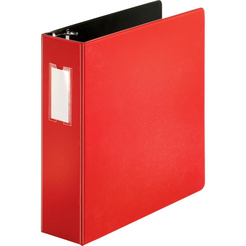 Business Source Slanted D-ring Binders - 3" Binder Capacity - 3 x D-Ring Fastener(s) - 2 Internal Pocket(s) - Chipboard, Polypro