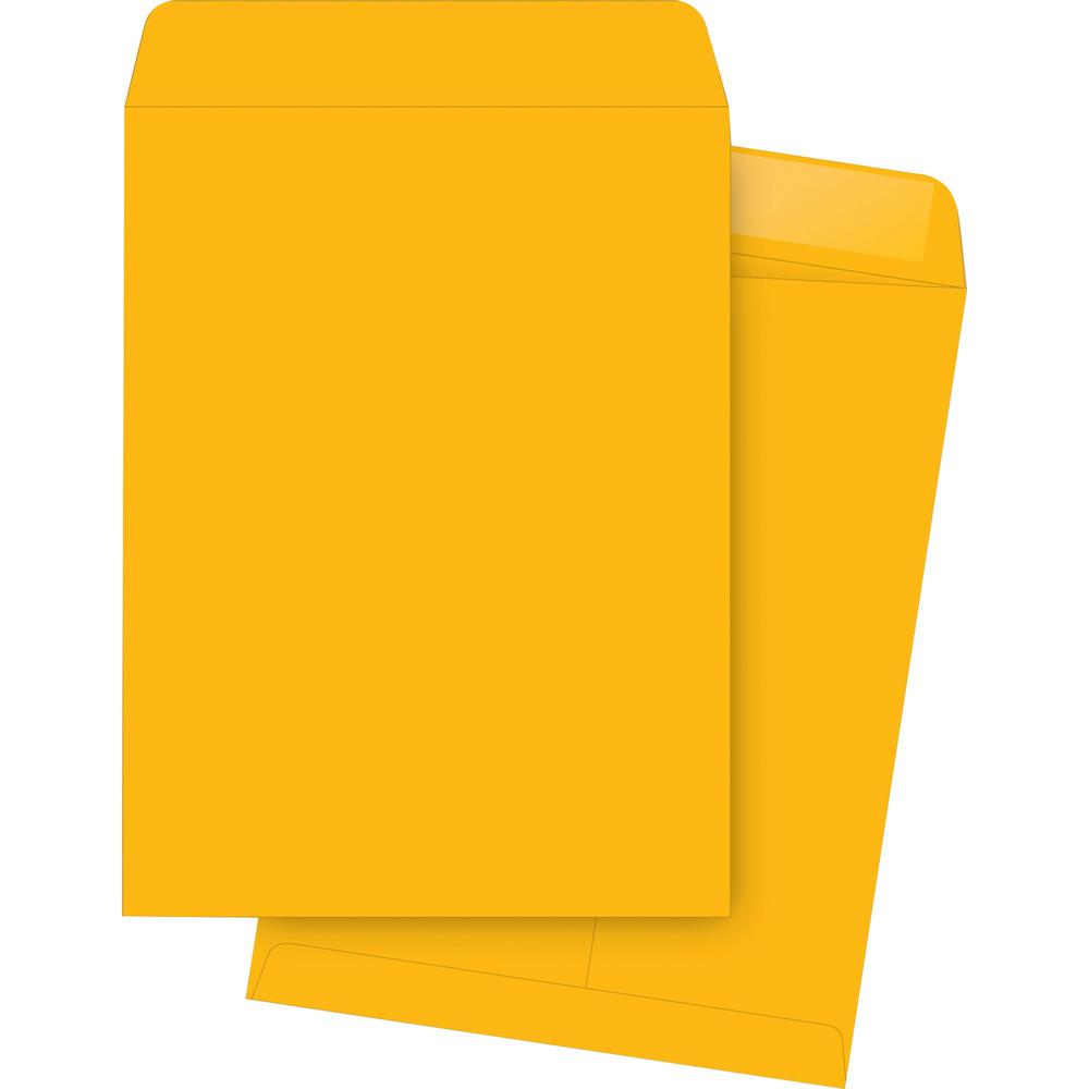 Business Source Kraft Gummed Catalog Envelopes - Catalog - 10" Width x 15" Length - 28 lb - Gummed - Kraft - 250 / Box - Brown K