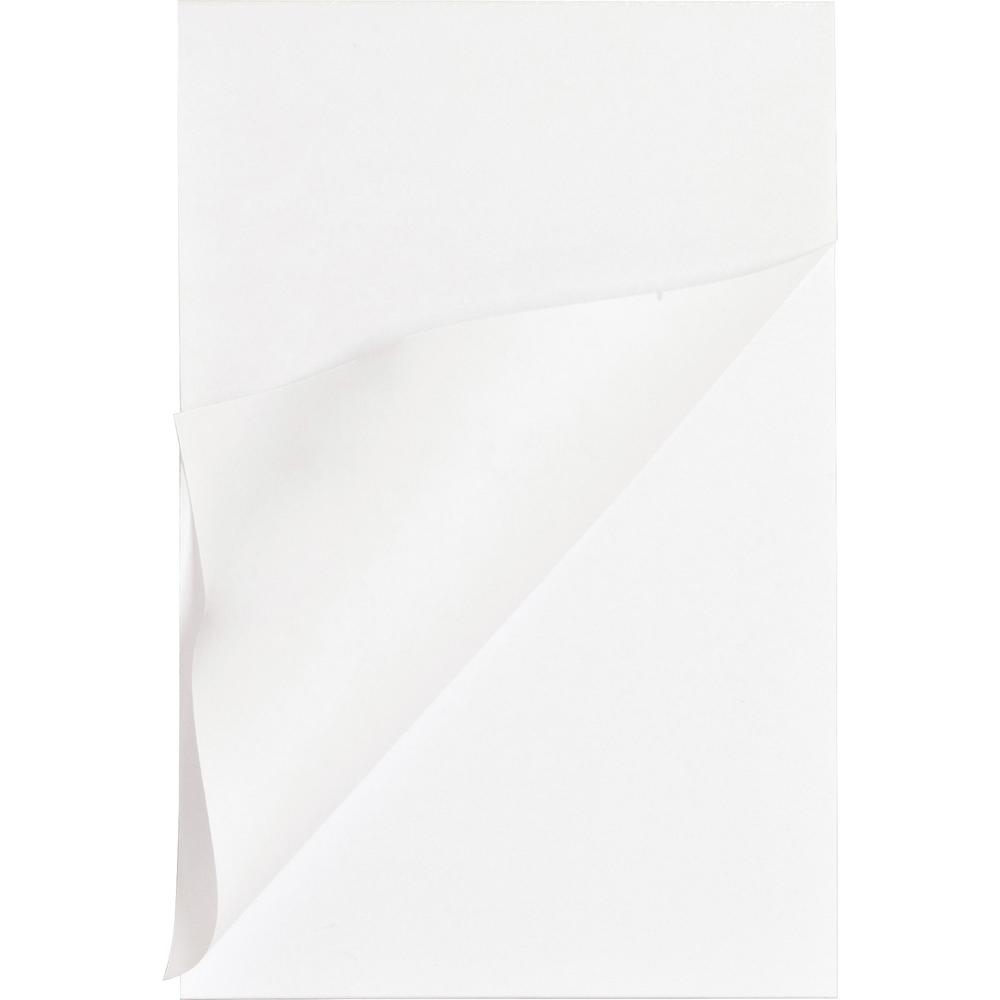 Business Source Plain Memo Pads - 100 Sheets - Plain - Glue - 16 lb Basis Weight - 5" x 8" - White Paper - 1 Dozen