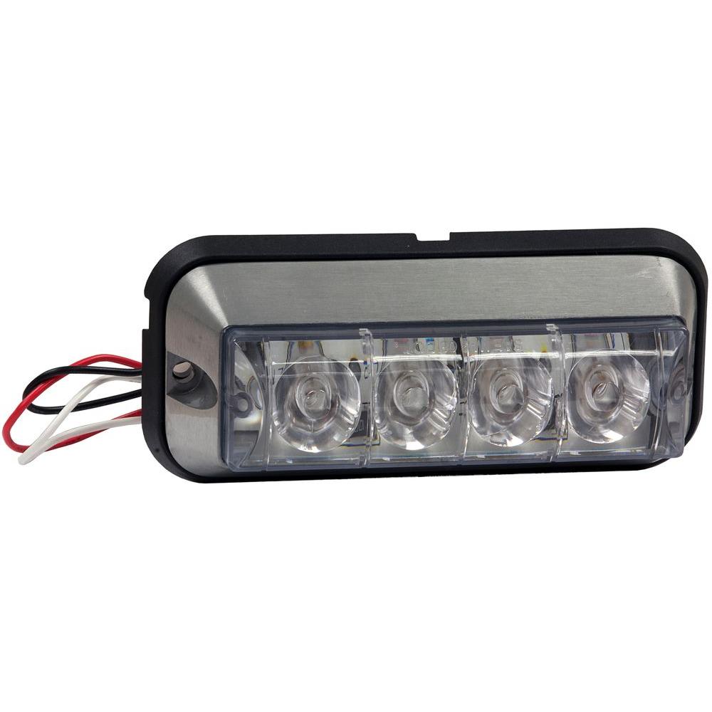 Light,Strobe,4-7/8In Rect,4Led,Amber