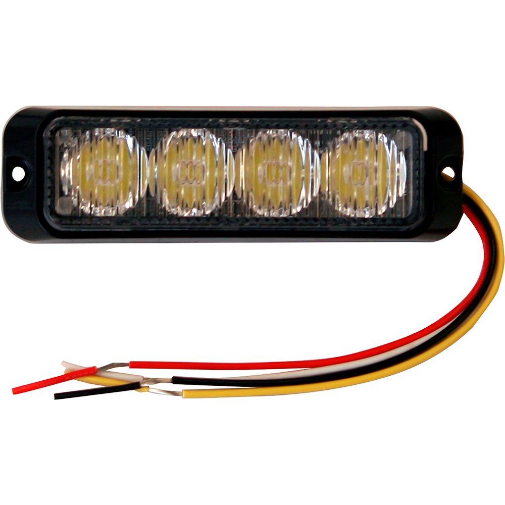 Light,Strobe,4-3/4In,4 Led, Amber