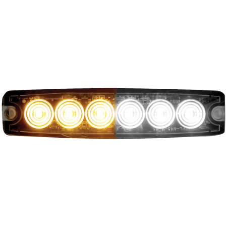 LIGHT,STROBE,5-1/8IN,6-LED,AMBER/CLEAR