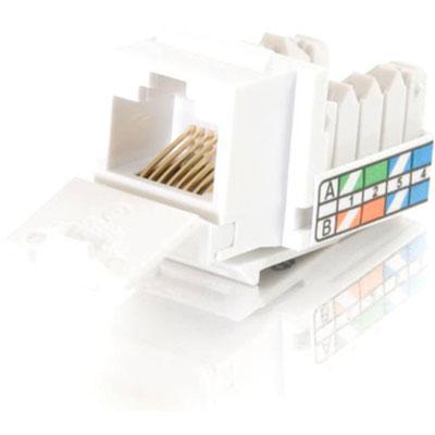 Cat5E RJ45 Keystone Jack White