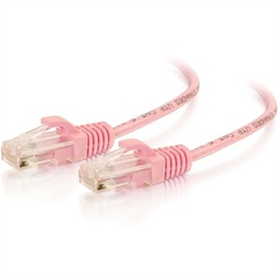 7ft Cat6  UTP Slim 28awg Pink