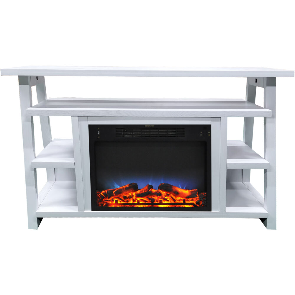 53.1"x15.6"x31.7" Sawyer Fireplace Mantel with Log LED Insert