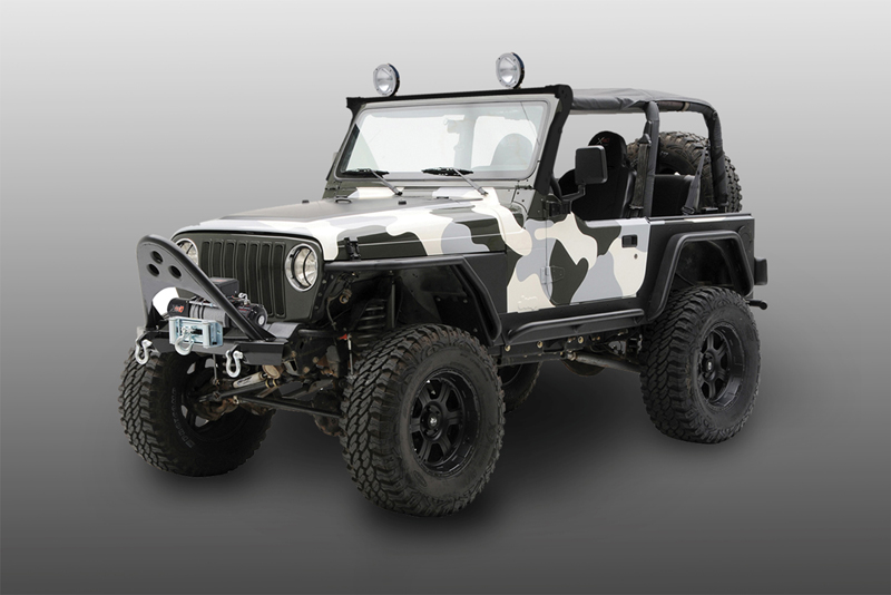 XRS Light Bar TJ Wrangler Black Powder Coat