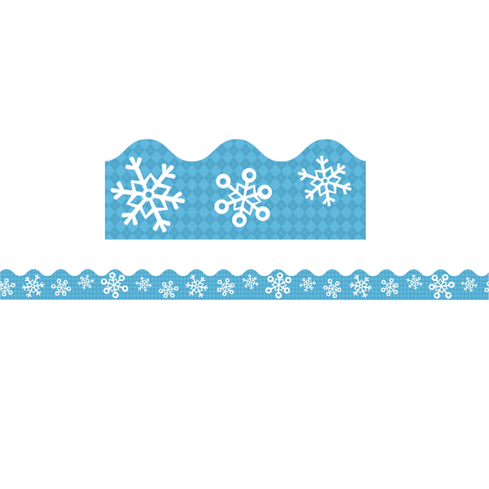 Snowflakes and Argyle Scalloped Border, 39 Feet