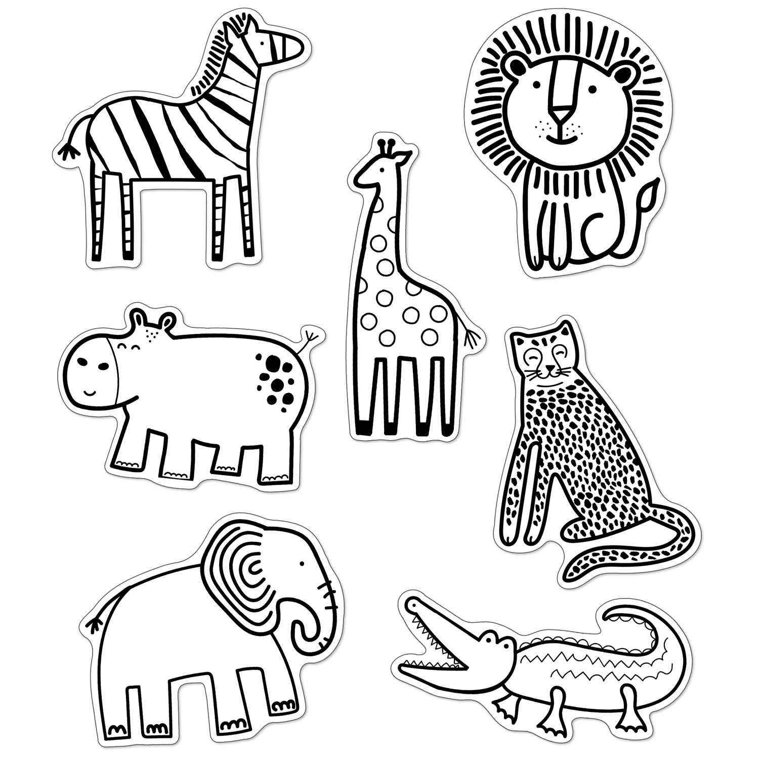 Simply Safari Animals Cut-Outs, Pack of 36