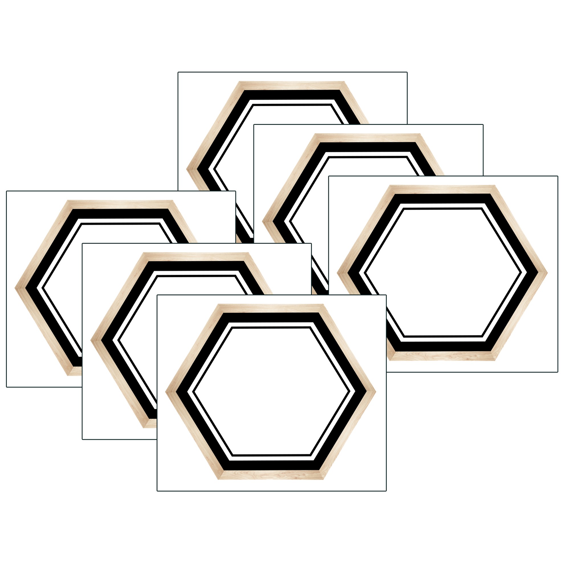 Simply Boho Hexagons Name Tags, 40 Per Pack, 6 Packs